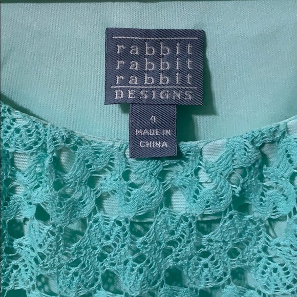 Adorable Seafoam Green Rabbit Rabbit Rabbit Dress - Picture 5 of 5